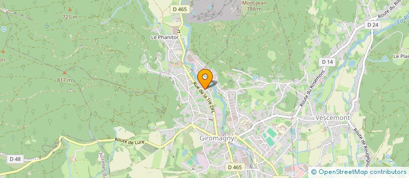 localisation de l'entreprise ASSOCIATION POUR L HISTOIRE ET LE PATRIMOINE SOUS VOSGIENS à GIROMAGNY