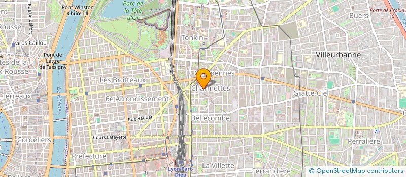 localisation de l'entreprise ASSOCIATION POUR L'INITIATIVE CITOYENNE  VILLEURBANNE