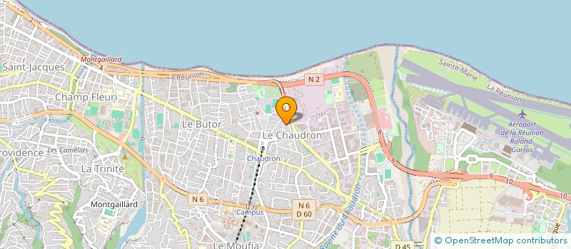 localisation de l'entreprise ASSOCIATION POUR L'INTERVENTION SOCIALE ET FAMILIALE DE LA REUNION à SAINT-DENIS