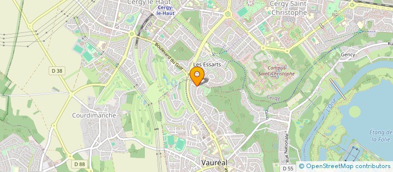 localisation de l'entreprise ASSOCIATION POUR L'OPTIMISATION DE LA CONTRIBUTION DES SYSTEMES D'INFORMATION A LA CREATION DE VALEUR à VAUREAL