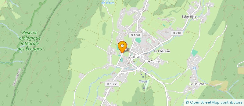 localisation de l'entreprise ASSOCIATION POUR L'ORGANISATION DE LA FOULEE BLANCHE A AUTRANS  AUTRANS-MEAUDRE EN VERCORS