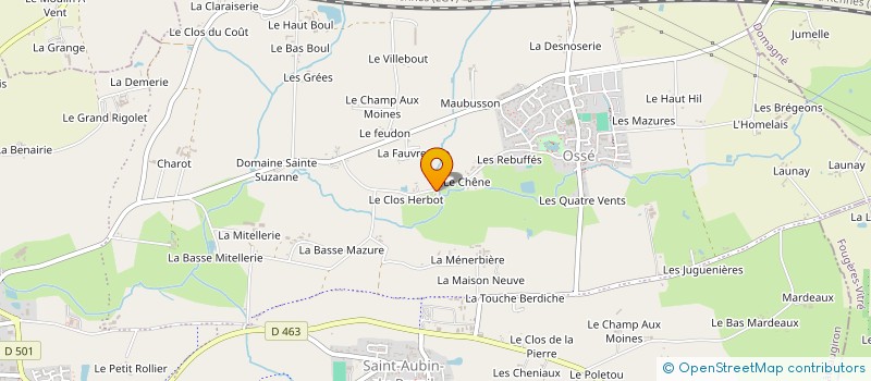 localisation de l'entreprise ASSOCIATION POUR L'ORGANISATION DU COMICE AGRICOLE DU CANTON DE CHATEAUGIRON  CHATEAUGIRON