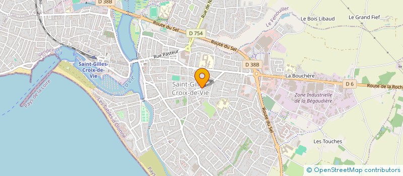 localisation de l'entreprise ASSOCIATION POUR L'ORGUE ROUGE & OR (ORO) à SAINT-GILLES-CROIX-DE-VIE