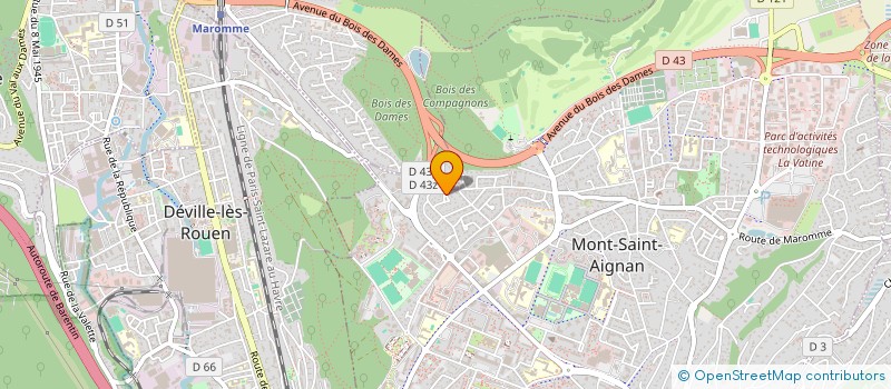 localisation de l'entreprise ASSOCIATION POUR LA BIENTRAITANCE OBSTETRICALE à MONT-SAINT-AIGNAN
