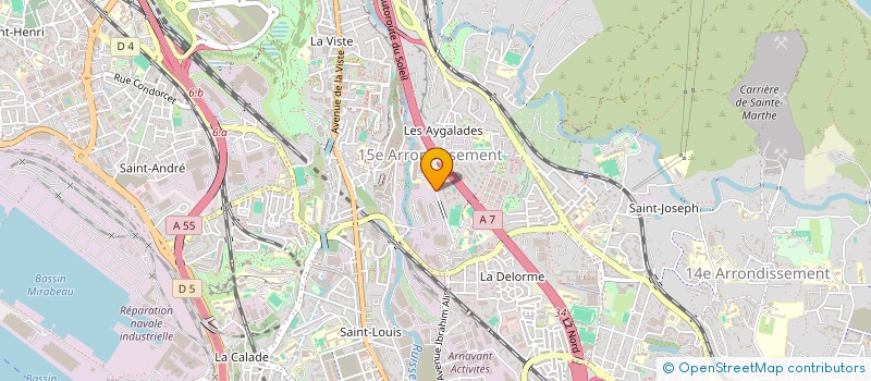 localisation de l'entreprise ASSOCIATION POUR LA CITE DES ARTS DE LA RUE  MARSEILLE 15EME