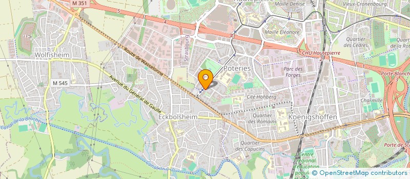 localisation de l'entreprise ASSOCIATION POUR LA COHESION, L'ANIMATION DE LA JEUNESSE ET L'INSERTION SOCIALE à STRASBOURG