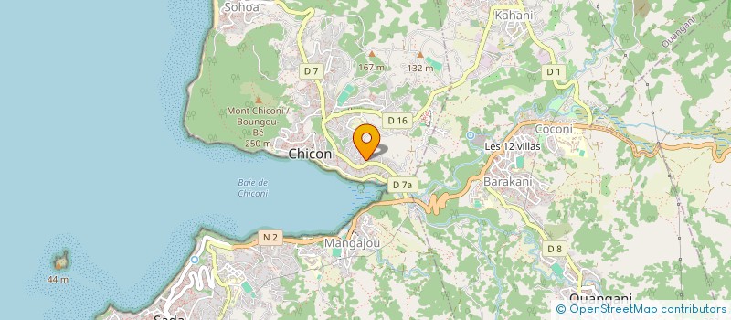 localisation de l'entreprise ASSOCIATION POUR LA COMMUNAUTE CULTURELLE D'ITSANDRA A CHICONI à CHICONI