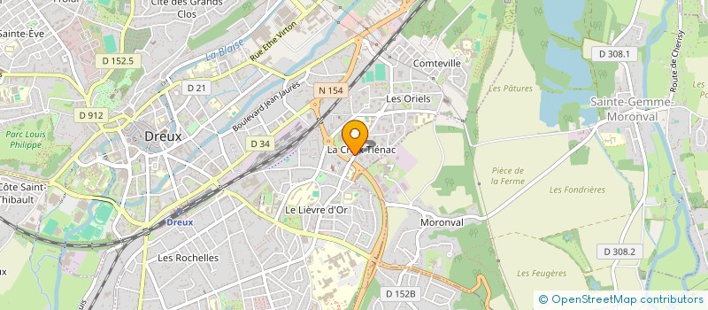 localisation de l'entreprise ASSOCIATION POUR LA COMMUNICATION ET L'INFORMATION A DREUX ET SES ENVIRONS A.C.I.D.E à DREUX