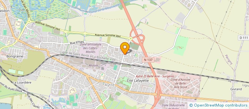 localisation de l'entreprise ASSOCIATION POUR LA CONNAISSANCE LA PRATIQUE ET LE DEVELOPPEMENT DE LA MUSIQUE DE JAZZ (ACPDMJ)  AYTRE