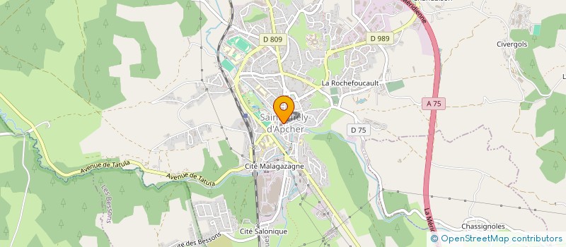 localisation de l'entreprise ASSOCIATION POUR LA CONSERVATION DU PATRIMOINE RELIGIEUX DE LA HAUTE LOZERE à SAINT-CHELY-D'APCHER