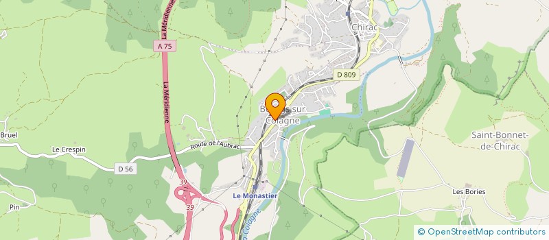 localisation de l'entreprise ASSOCIATION POUR LA CONSERVATION ET LA MISE EN VALEUR DU PATRIMOINE LOCAL DE LA COMMUNE DE BOURGS SUR COLAGNE  BOURGS SUR COLAGNE