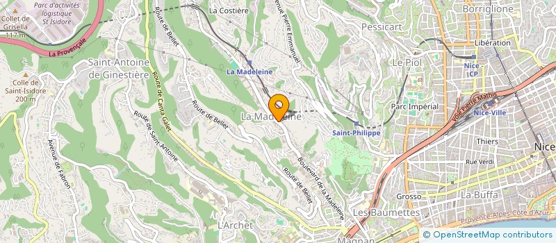 localisation de l'entreprise ASSOCIATION POUR LA COOPERATION INTERNATIONALE à NICE