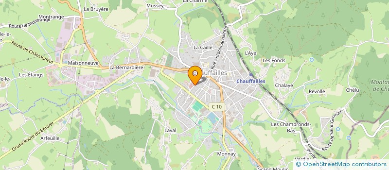 localisation de l'entreprise ASSOCIATION POUR LA COORDINATION DE LA MAISON DE SANTE PLURIDISCIPLINAIRE DE CHAUFFAILLES  CHAUFFAILLES