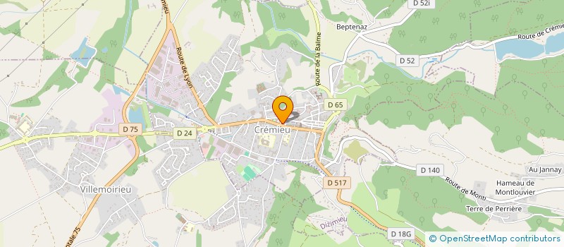 localisation de l'entreprise ASSOCIATION POUR LA CREATION DU PARC NATUREL REGIONAL DES BOUCLES DU RHONE  CREMIEU