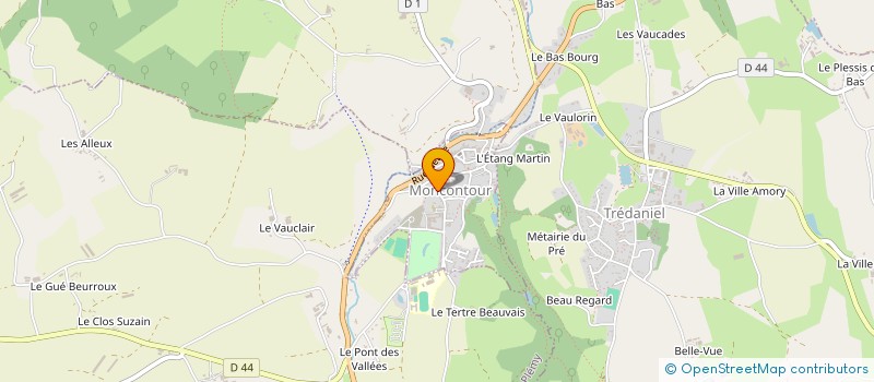 localisation de l'entreprise ASSOCIATION POUR LA CREATION ET LE DEVELOPPEMENT D'ANIMATIONS SUR LE PAYS DE MONCONTOUR  MONCONTOUR