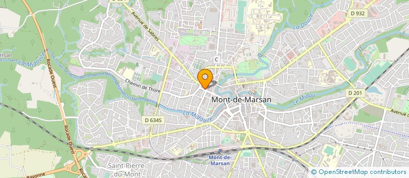 localisation de l'entreprise ASSOCIATION POUR LA CULTURE POPULAIRE DANS LES LANDES  MONT-DE-MARSAN