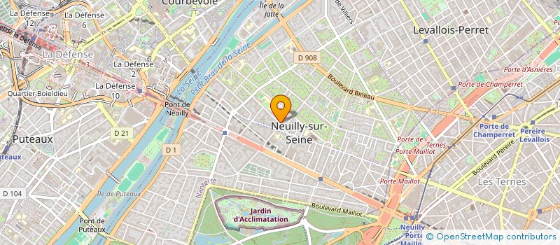 localisation de l'entreprise ASSOCIATION POUR LA DANSE A. ET F. CHANTRAINE à NEUILLY-SUR-SEINE