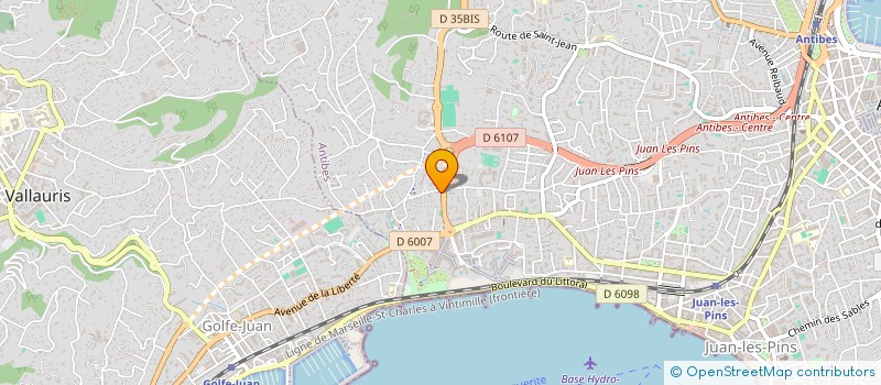 localisation de l'entreprise ASSOCIATION POUR LA DEFENSE DE L ENVIRONNEMENT DE GOLFE JUAN VALLAURIS à ANTIBES