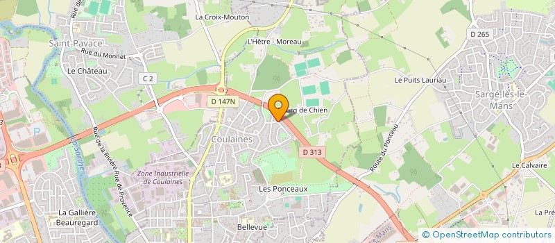 localisation de l'entreprise ASSOCIATION POUR LA DEFENSE DES INTERETS DES PROPRIETAIRES DU LOTISSEMENT LA CLOSERIE à COULAINES