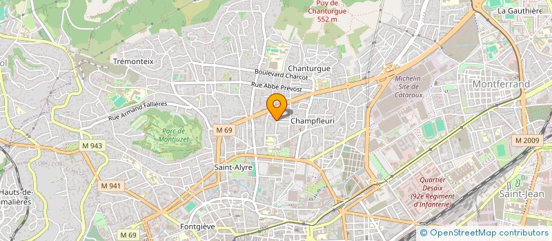 localisation de l'entreprise ASSOCIATION POUR LA DEFENSE DES RIVERAINS DES IMPASSES HONORE DE BALZAC ET AUGUSTIN THIERRY  CLERMONT-FERRAND