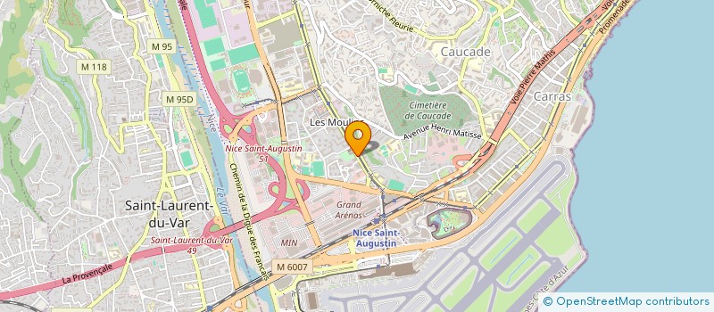 localisation de l'entreprise ASSOCIATION POUR LA DEFENSE DU QUARTIER DES MOULINS à NICE