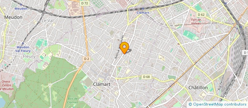 localisation de l'entreprise ASSOCIATION POUR LA DEFENSE DU QUARTIER VICTOR HUGO  CLAMART