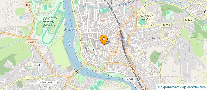 localisation de l'entreprise ASSOCIATION POUR LA DOCUMENTATION L'INFORMATION ET LA PREVENTION SUR LA SECURITE ROUTIERE à VICHY