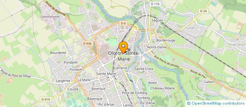 localisation de l'entreprise ASSOCIATION POUR LA FORMATION A LA GESTION EN BEARN - SUD LANDES  ARUDY