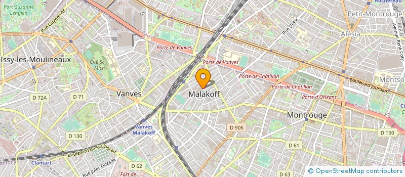 localisation de l'entreprise ASSOCIATION POUR LA FORMATION DES MEDECINS LIBERAUX à MALAKOFF