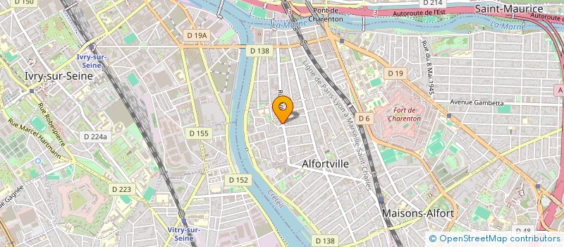 localisation de l'entreprise ASSOCIATION POUR LA FORMATION EN ALTERNANCE  ALFORTVILLE