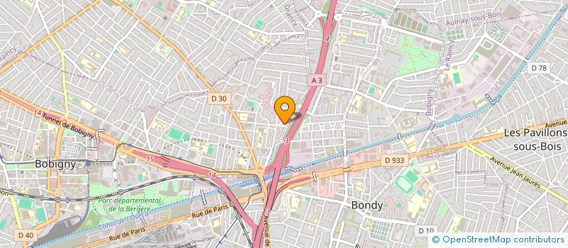 localisation de l'entreprise ASSOCIATION POUR LA FORMATION ET L'INSERTION VERS L'EMPLOI 93 (AFIE93) à BOBIGNY