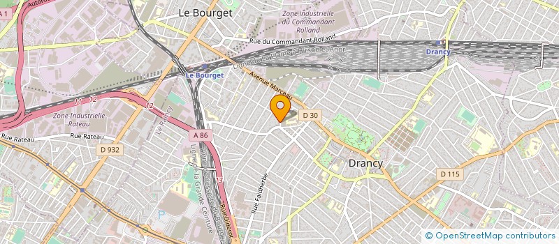 localisation de l'entreprise ASSOCIATION POUR LA FORMATION L'INSERTION ET LE DEVELOPPEMENT à DRANCY