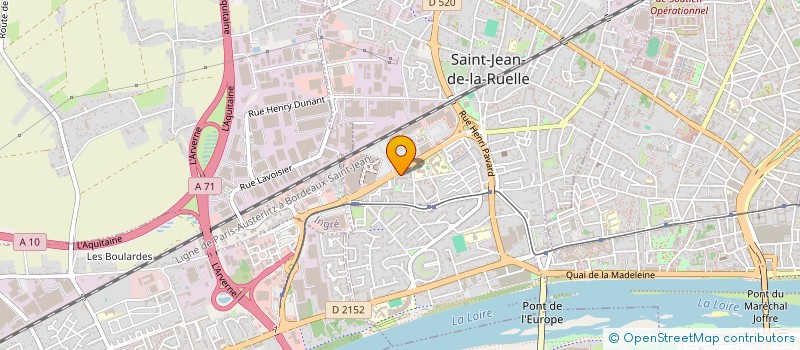 localisation de l'entreprise ASSOCIATION POUR LA FORMATION PAR APPRENTISSAGE AU KOUILOU à ST JEAN DE LA RUELLE