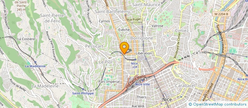 localisation de l'entreprise ASSOCIATION POUR LA FORMATION SUR LA COTE D'AZUR à NICE