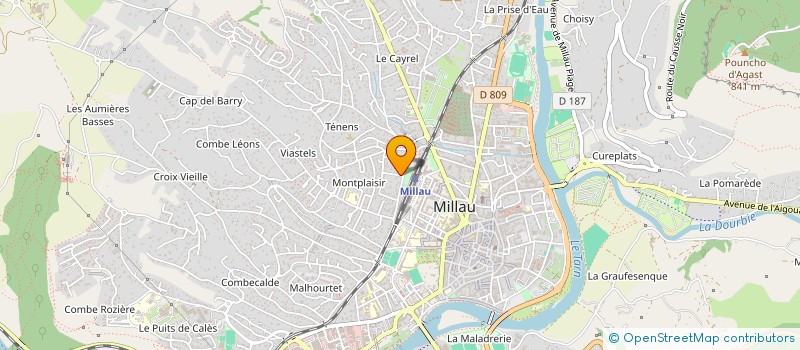 localisation de l'entreprise ASSOCIATION POUR LA GESTION DU FONCIER AGRICOLE DU LARZAC  LA ROQUE STE MARGUERITE