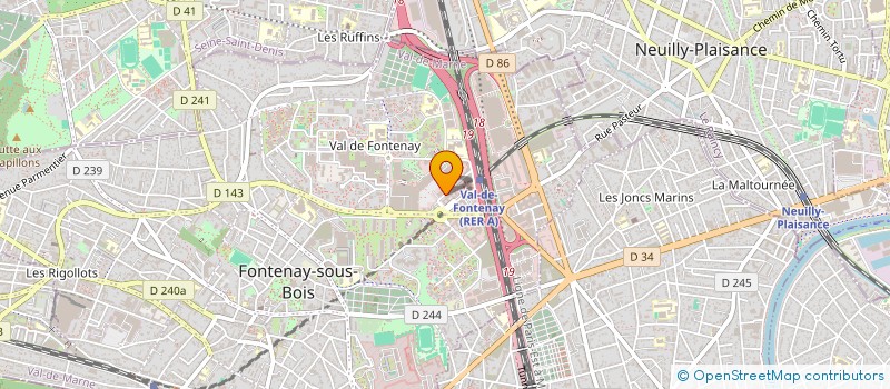 localisation de l'entreprise ASSOCIATION POUR LA GESTION DU RESTAURANT INTER ENTREPRISES JULLIA à FONTENAY-SOUS-BOIS