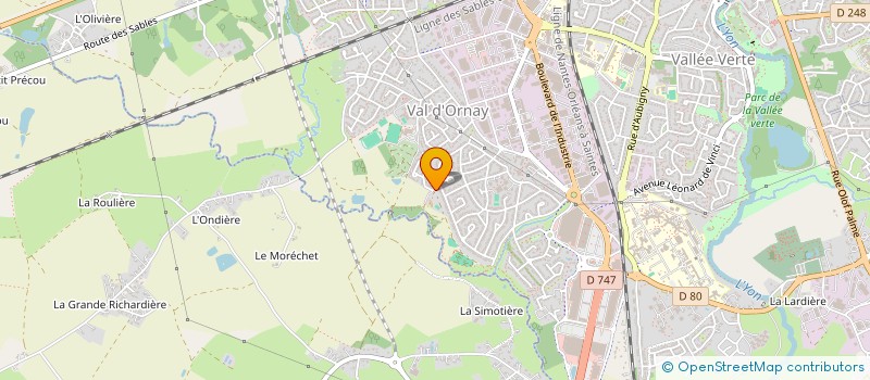 localisation de l'entreprise ASSOCIATION POUR LA GESTION ET L'ANIMATION DU CENTRE SOCIOCULTUREL DU VAL-D'ORNAY à LA ROCHE-SUR-YON