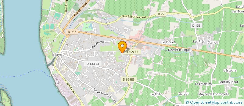 localisation de l'entreprise ASSOCIATION POUR LA MAISON DE SANTE DU CANTON DE BLAYE à BLAYE
