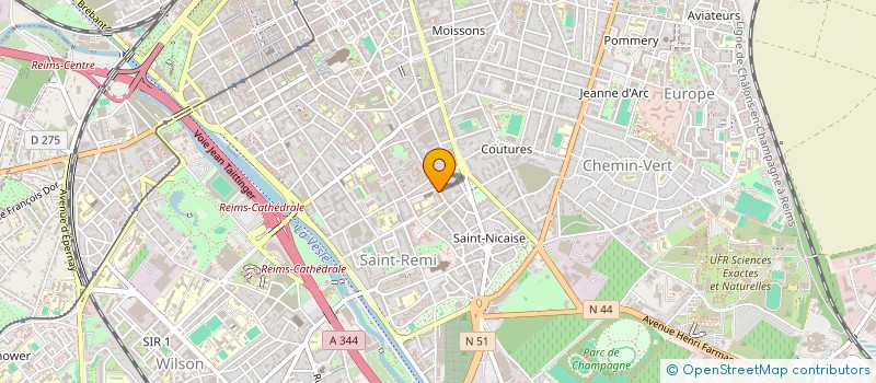 localisation de l'entreprise ASSOCIATION POUR LA MEMOIRE DE L'ARMEE NOIRE  REIMS