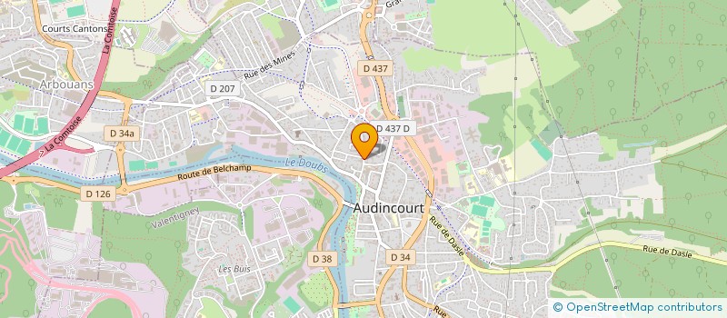 localisation de l'entreprise ASSOCIATION POUR LA MEMOIRE DES FORGES D'AUDINCOURT  AUDINCOURT