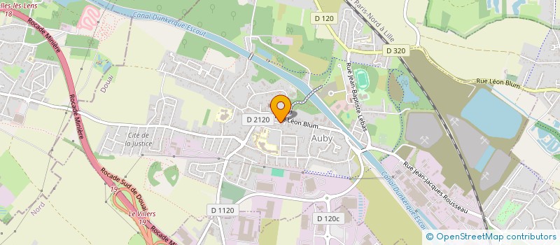 localisation de l'entreprise ASSOCIATION POUR LA MOBILITE L'INSERTION ET LA SOLIDARITE à AUBY