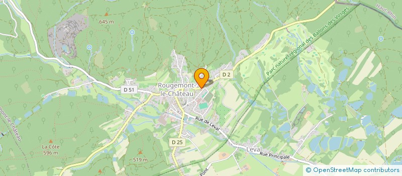 localisation de l'entreprise ASSOCIATION POUR LA PRESERVATION DU PATRIMOINE ARCHITECTURAL ET CULTUREL DE LA VALLEE DE LA SAINT NICOLAS à ROUGEMONT-LE-CHATEAU