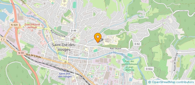localisation de l'entreprise ASSOCIATION POUR LA PREVENTION DE L OBESITE ET DU DIABETE EN DEODATIE à SAINT-DIE-DES-VOSGES