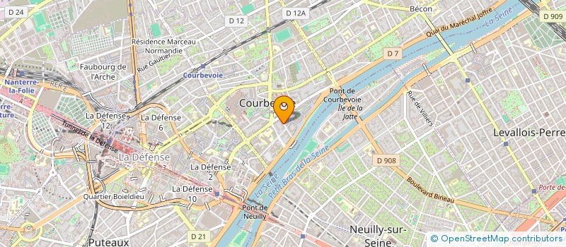 localisation de l'entreprise ASSOCIATION POUR LA PREVENTION DES RISQUES DE LA SANTE & LE BIEN-ETRE DES ENFANTS ET DES FUTURS PARENTS à COURBEVOIE