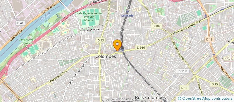 localisation de l'entreprise ASSOCIATION POUR LA PREVENTION ET L'ACCES AUX SOINS BUCCO-DENTAIRES  COLOMBES