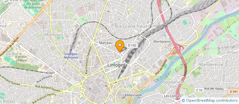 localisation de l'entreprise ASSOCIATION POUR LA PROMOTION CULTURELLE DES ARTISTES LIMOUSINS à LIMOGES