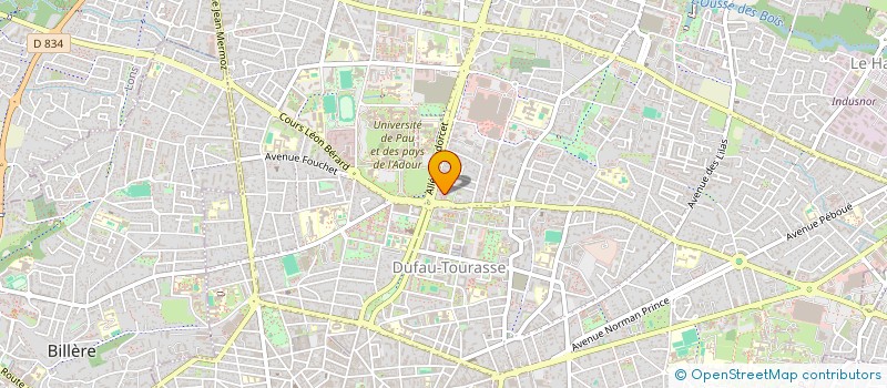 localisation de l'entreprise ASSOCIATION POUR LA PROMOTION DE L AGRICULTURE DEPARTEMENTALE 64  PAU