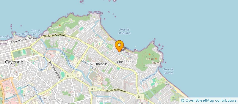 localisation de l'entreprise ASSOCIATION POUR LA PROMOTION DE L AGRICULTURE ET DES PRODUITS AGRICOLES DE GUYANE  CAYENNE