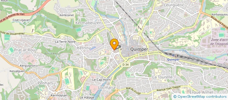 localisation de l'entreprise ASSOCIATION POUR LA PROMOTION DE L ART à QUIMPER