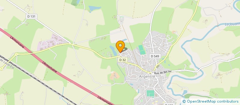 localisation de l'entreprise ASSOCIATION POUR LA PROMOTION DE L'ENSEIGNEMENT AGRICOLE PUBLIC EN MAYENNE  ARGENTRE